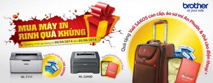 Mua máy in Brother tặng quà khủng